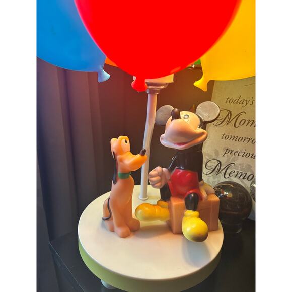 Vintage Disney Mickey Mouse Pluto Balloon Lamp Working Complete Balloon Cluster - Picture 3 of 16